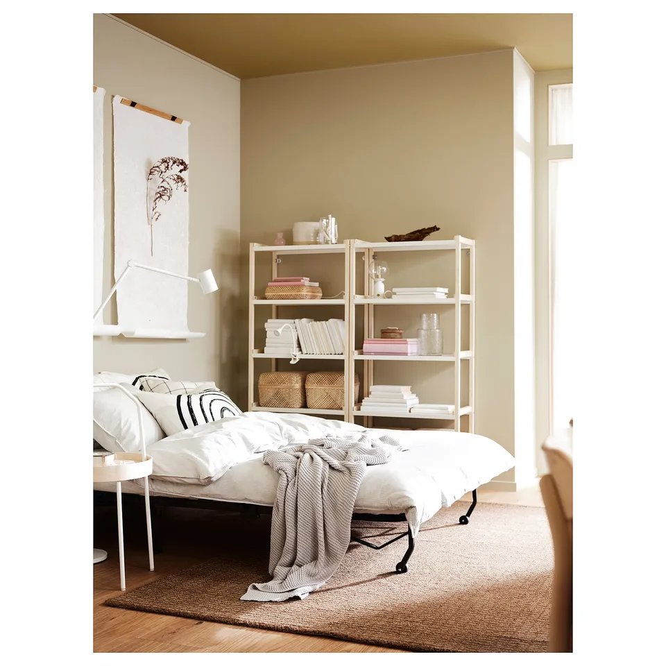 LYCKSELE MURBO 2-seat sofa-bed, Ransta natural