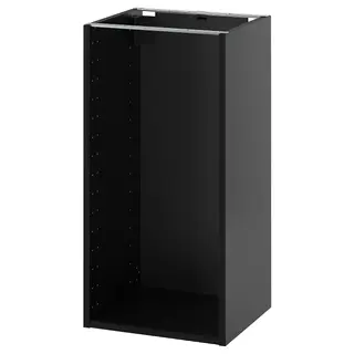 METOD base cabinet, black-grey, 40x37x80 cm