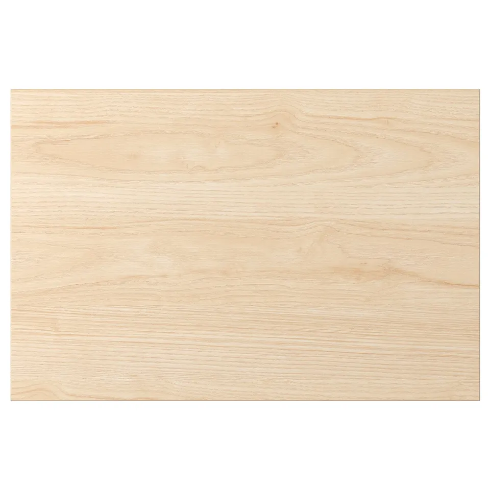 ASKERSUND light ash wood effect melamine door, smooth surface, rectangular shape.