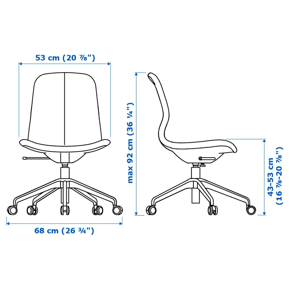 Illustration with measurements for the product: RIDSPÖ.