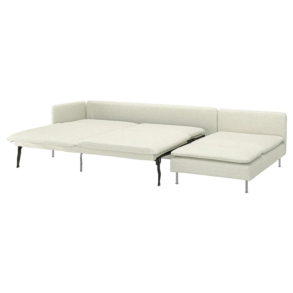 SÖDERHAMN sofa bed, cream, modern design, light legs, convertible.