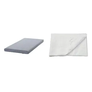 ÄNGSKORN/ÅGOTNES set: foam mattress + mattress protector, firm/light blue, 90x200 cm