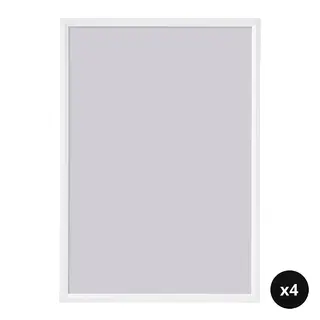 YLLEVAD set: frame x4, white, 21x30 cm