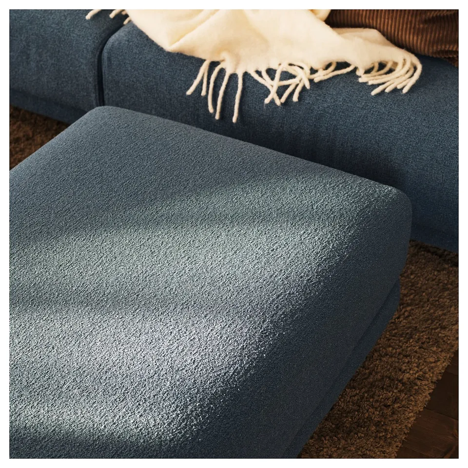 UPPÅKRA Footstool, Axvall dark grey-blue