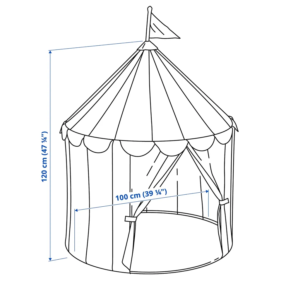 Illustration with measurements for the product: CIRKUSTÄLT.