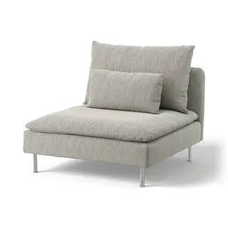 SÖDERHAMN 1-seat section, Viarp beige/brown, Width 93 x Depth 99 x Height 83 cm