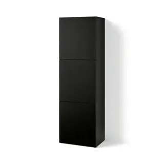 BESTÅ shelf unit with doors, black-brown/Lappviken black-brown, 60x42x193 cm