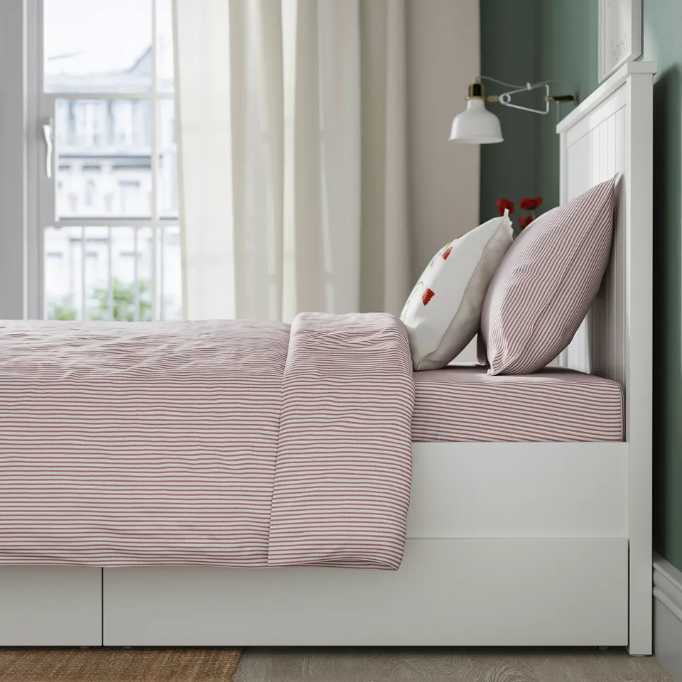 part: GULLABERG bed frame with 2 storage boxes