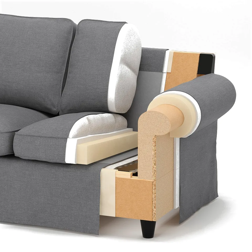 EKTORP 3-seat sofa, Kilanda dark blue