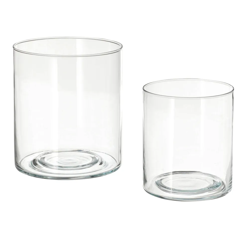 PILFINK Candle holder, set of 2, clear glass