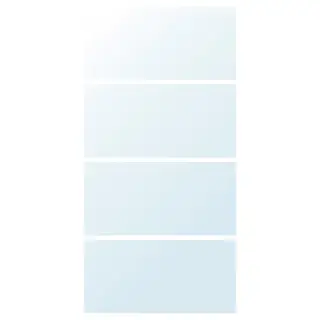 AULI 4 panels for sliding door frame, mirror glass, 100x201 cm