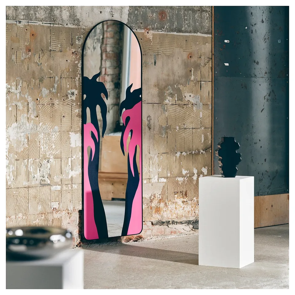 KONSTRUNDA Mirror, black, 60x170 cm