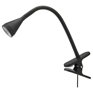 NÄVLINGE LED clamp spotlight, black, Length 34 cm