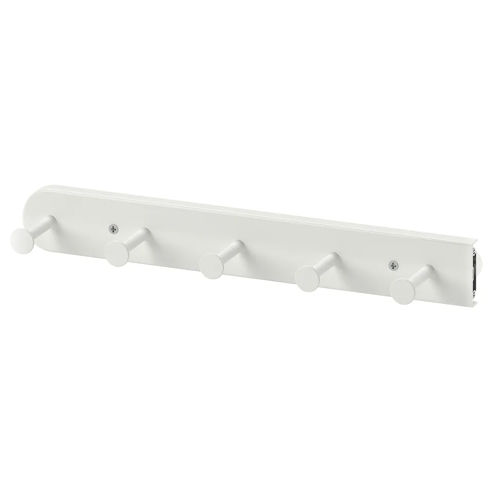KOMPLEMENT white wardrobe hanger with 5 hooks.