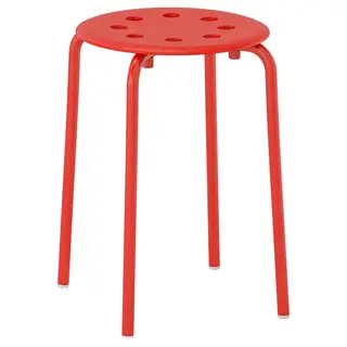 MARIUS stool, red, Width 40 cm