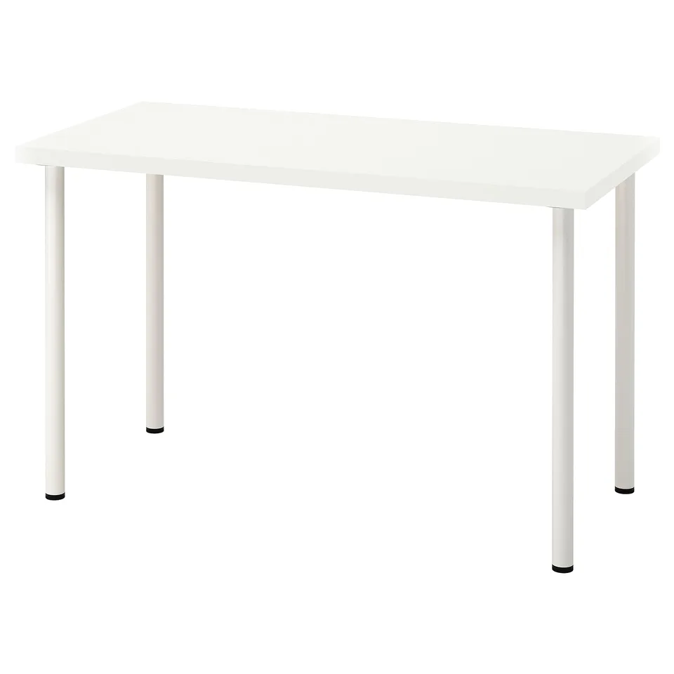 LAGKAPTEN table. Four adjustable metal legs. Simple, modern design.