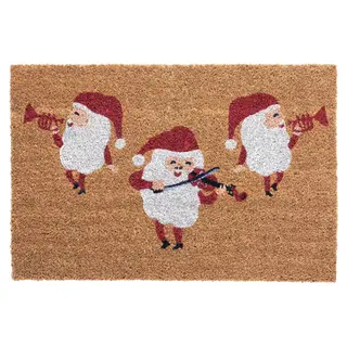 VINTERFINT door mat, coir/Santa Claus pattern red/white, Length 60 x Width 40 cm