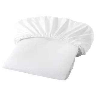 LENAST mattress protector, white, 60x120 cm