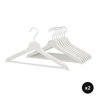 BUMERANG set: hanger x2, white, Width 43 cm