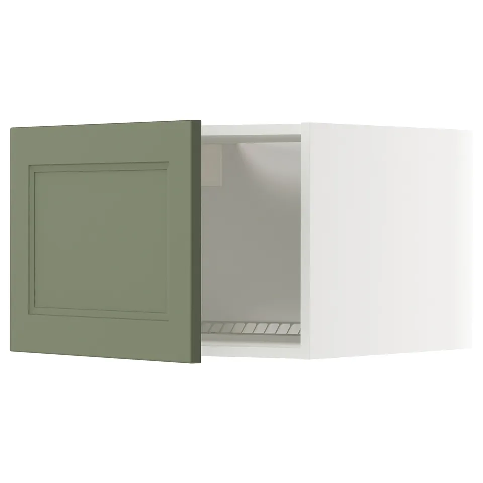 METOD wall cabinet, grey-green, square, modern.