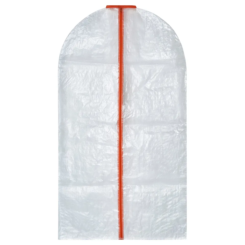 PÄRKLA garment cover, white, zip closure, hooks at top, protects clothes from dust.