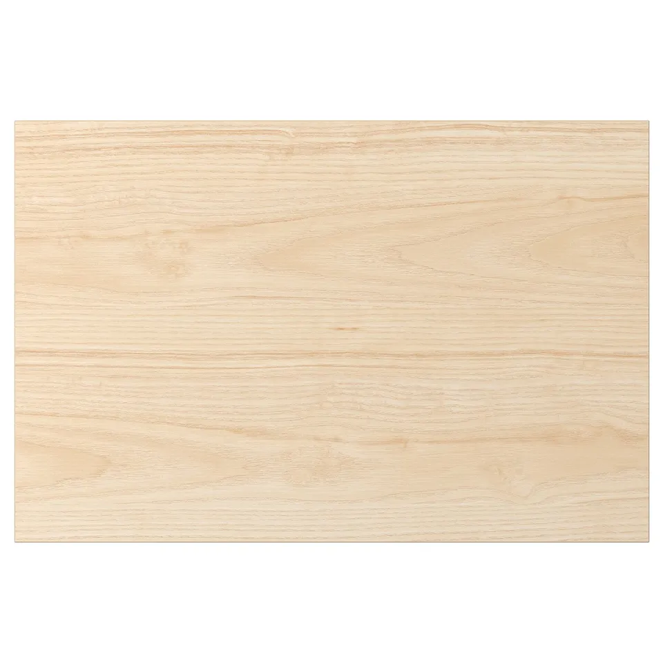 ASKERSUND wood-like kitchen drawer front in light ash, smooth texture, rectangular shape, sleek design.