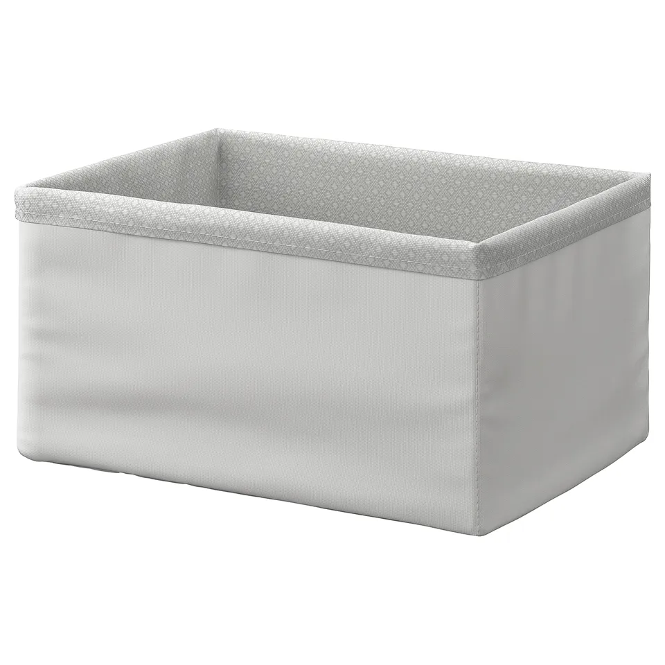 Boxna fabric organiser, white. Rectangle shape, recycled polyester.