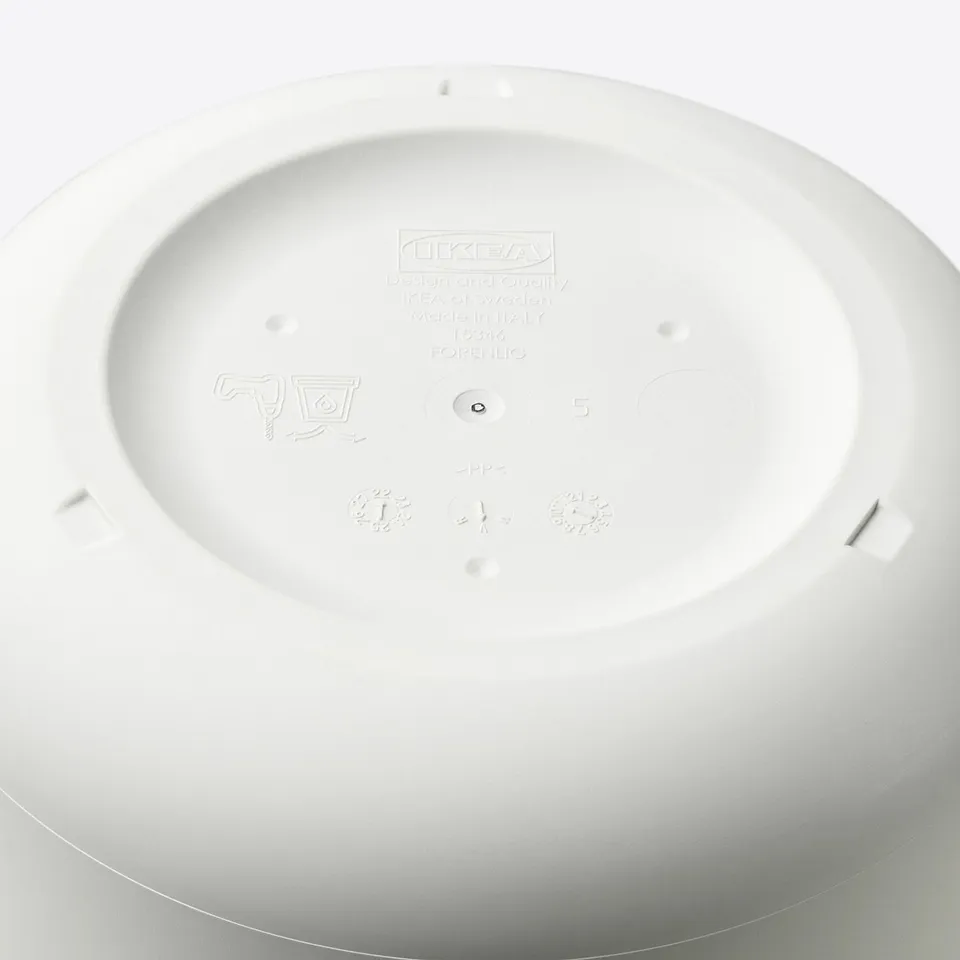 White embossed planter