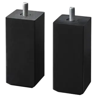 STUBBARP leg, black-brown, Width 44 x Depth 44 x Height 100 mm