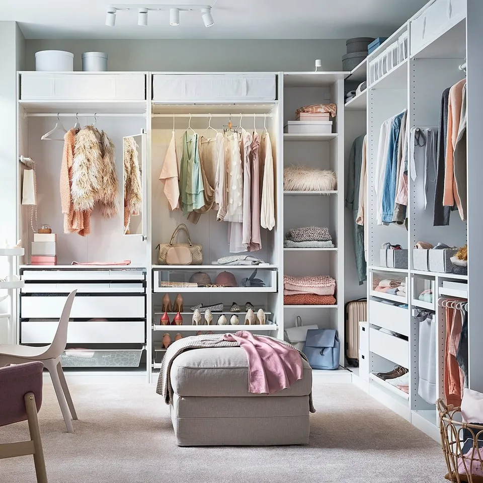 part: PAX add-on corner unit with 4 shelves