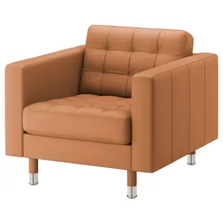 LANDSKRONA armchair, Grann/Bomstad golden-brown/metal, Width 89 x Depth 89 x Height 78 cm