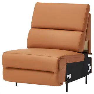 RULLERUM 1-seat section, Grann/Bomstad golden-brown, Depth 94 x Width 75 cm