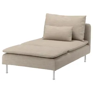 SÖDERHAMN cover for chaise longue, Hillared beige