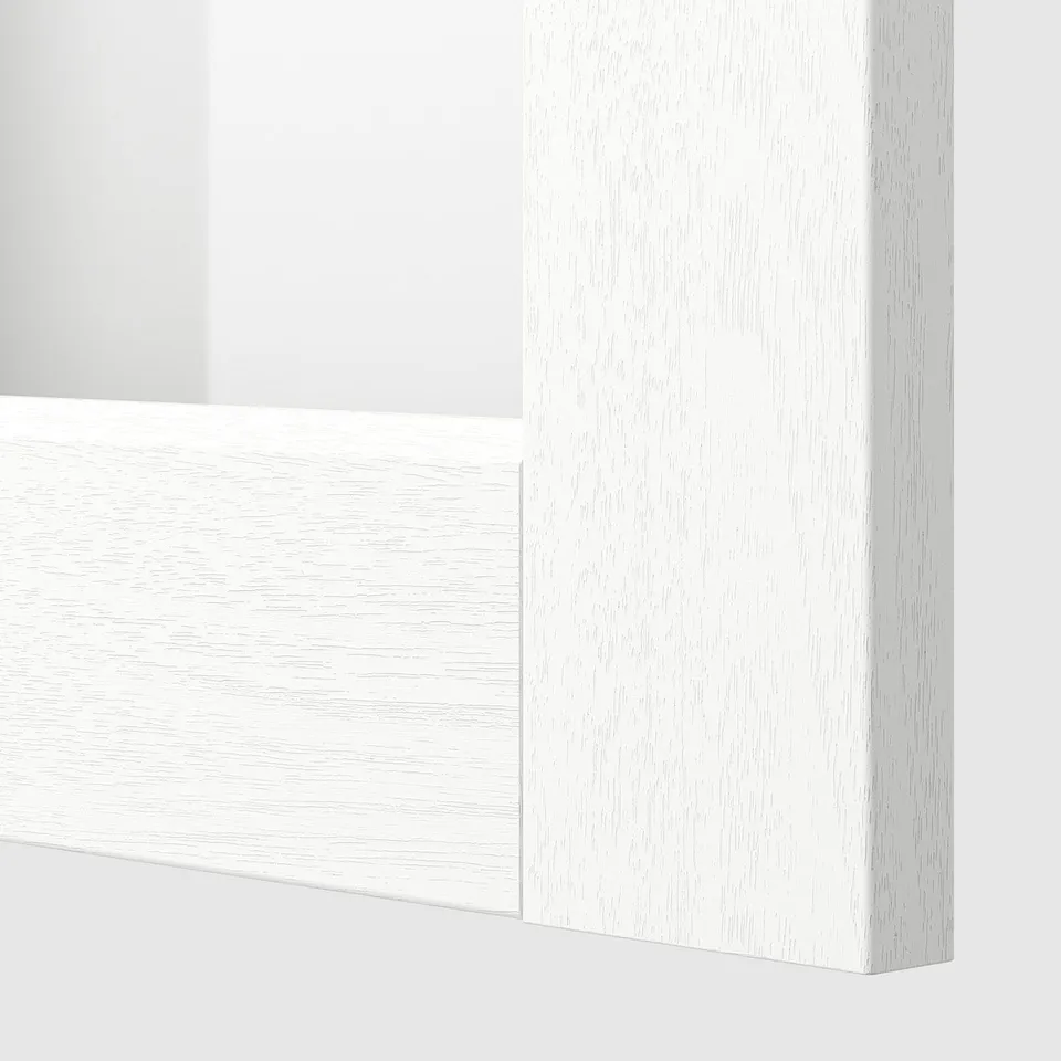 White METOD cabinet with sleek, textured finish and clean edges.