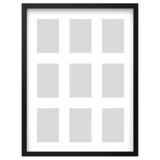 RÖDALM frame for 9 pictures, black, 46x61 cm