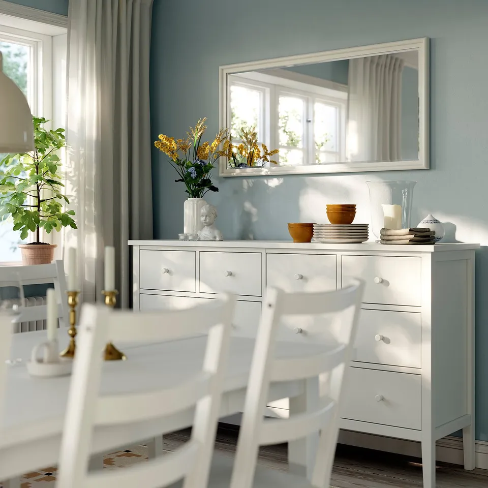 PINGSTSYREN Mirror, white, 60x120 cm
