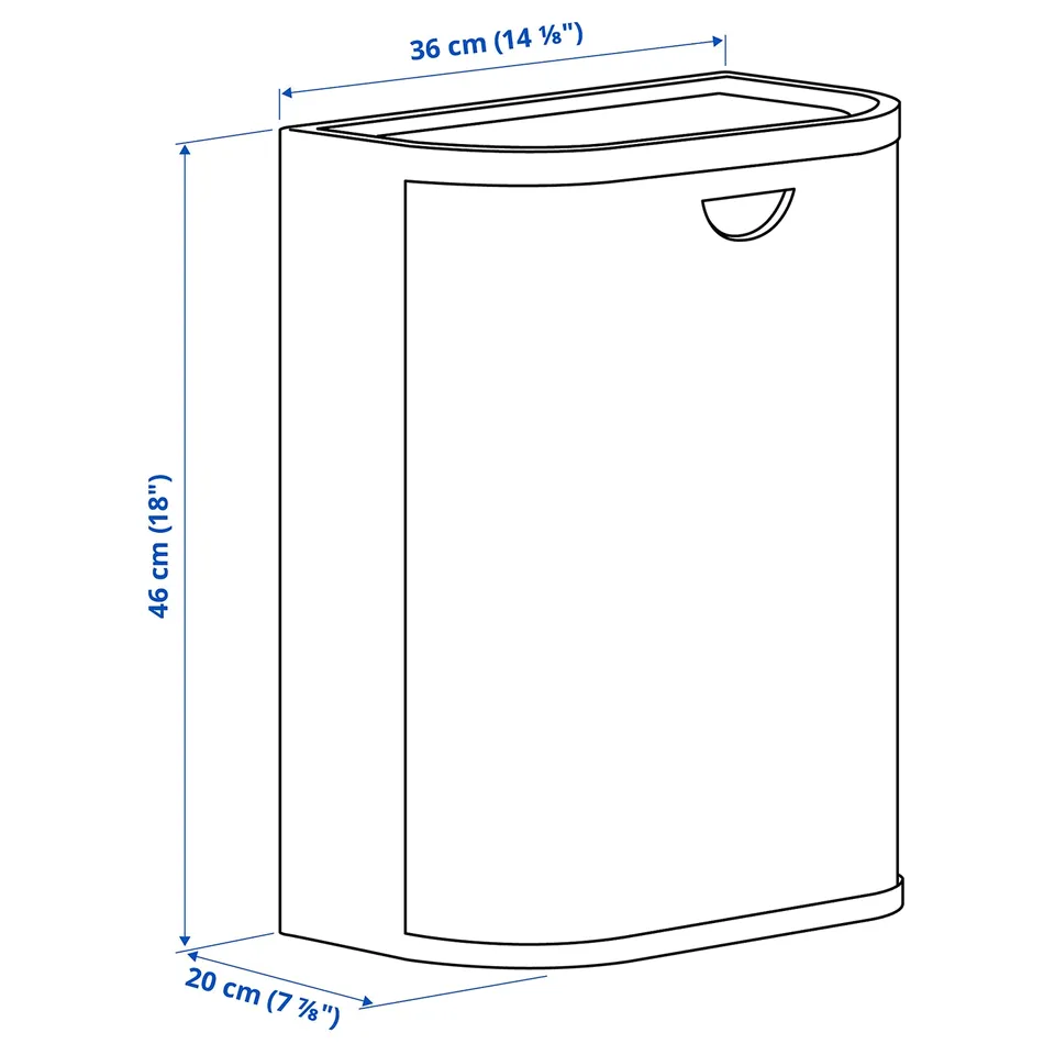Illustration with measurements for the product: GÅRDSBUTIK.