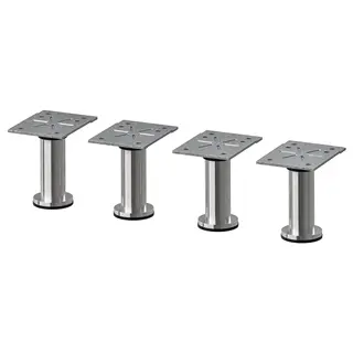 CAPITA leg, stainless steel, 8 cm