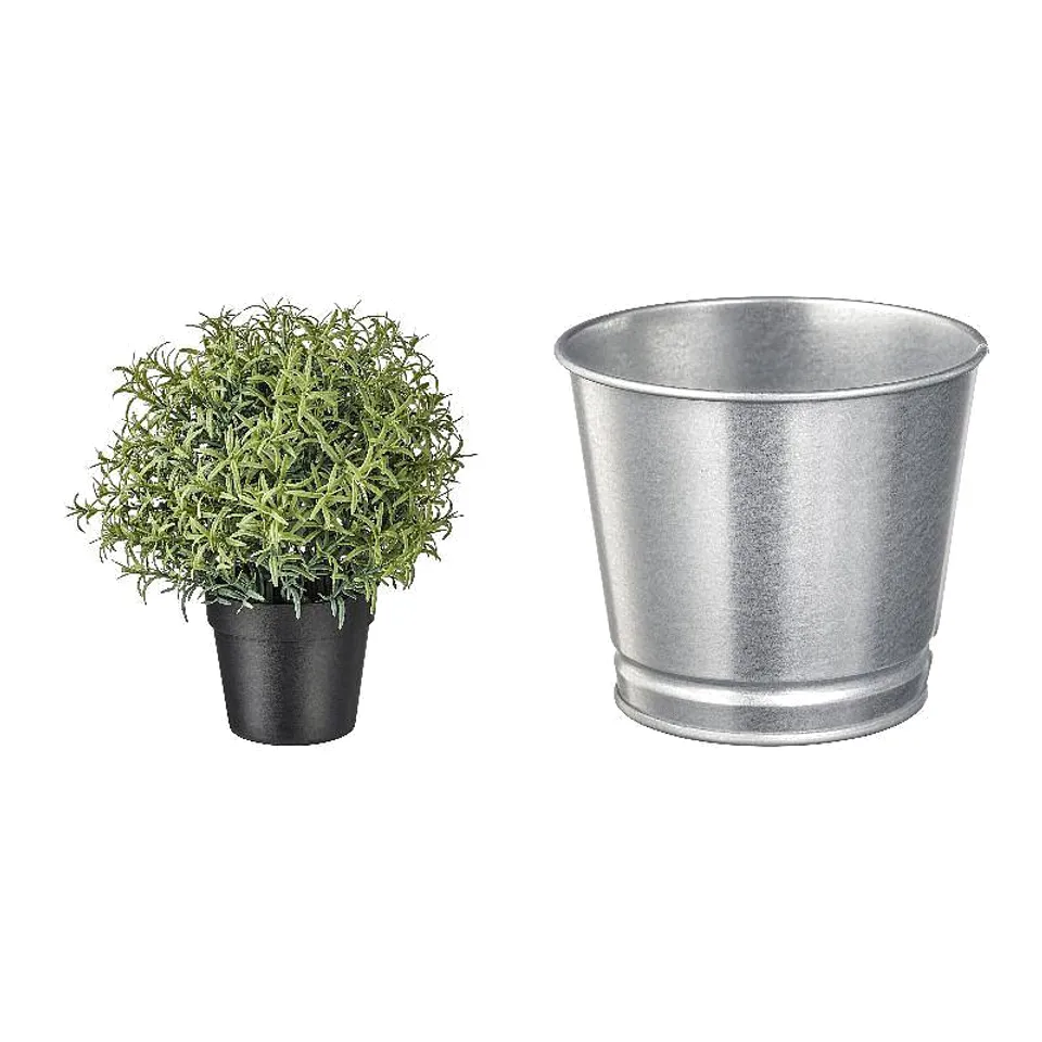 artificial potted plant + pot, photo 1