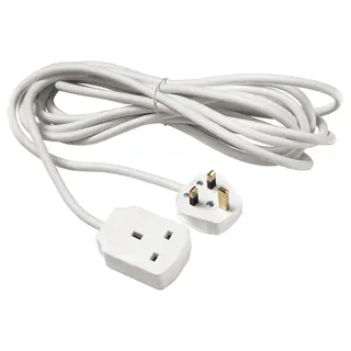 KOPPLA extension cord, earthed white, 5 m