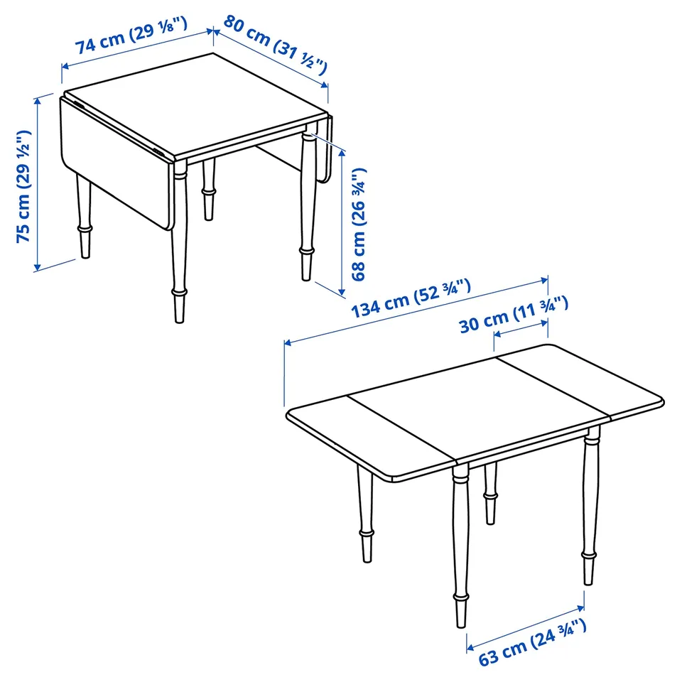 part: DANDERYD drop-leaf table