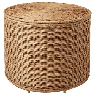 TOLKNING pouffe with storage, handmade rattan, Height 41 cm
