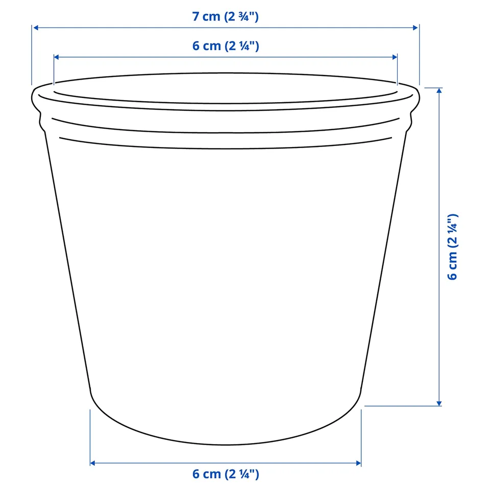 Illustration with measurements for the product: KÖRSBÄRSBJÖRK.