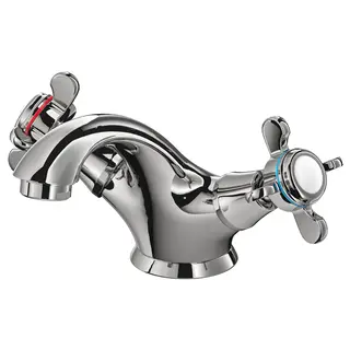 RUNSKÄR wash-basin mixer tap, chrome-plated, Height 10 cm