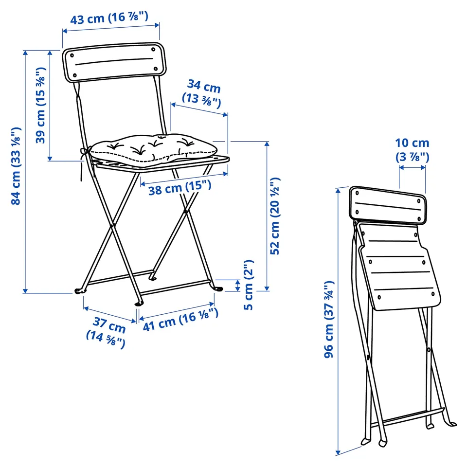 Illustration with measurements for the product: SUNDSÖ.