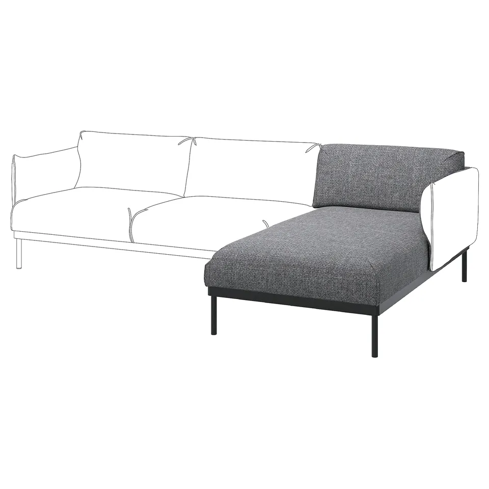 part: ÄPPLARYD chaise longue section