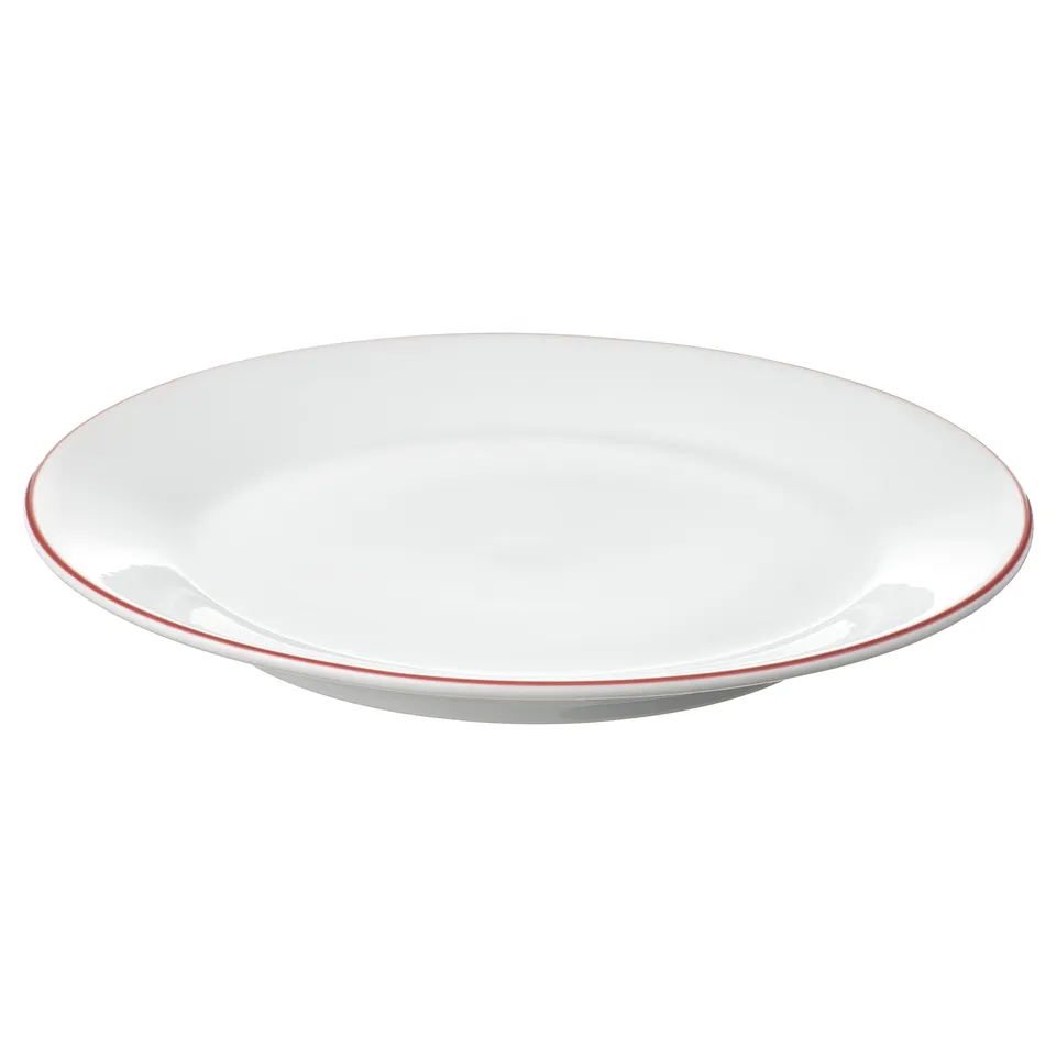 VINTERFINT Side plate, white/red, 20 cm