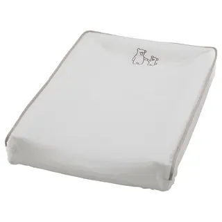 VÄDRA babycare mat with cover, white/terry, 48x74 cm