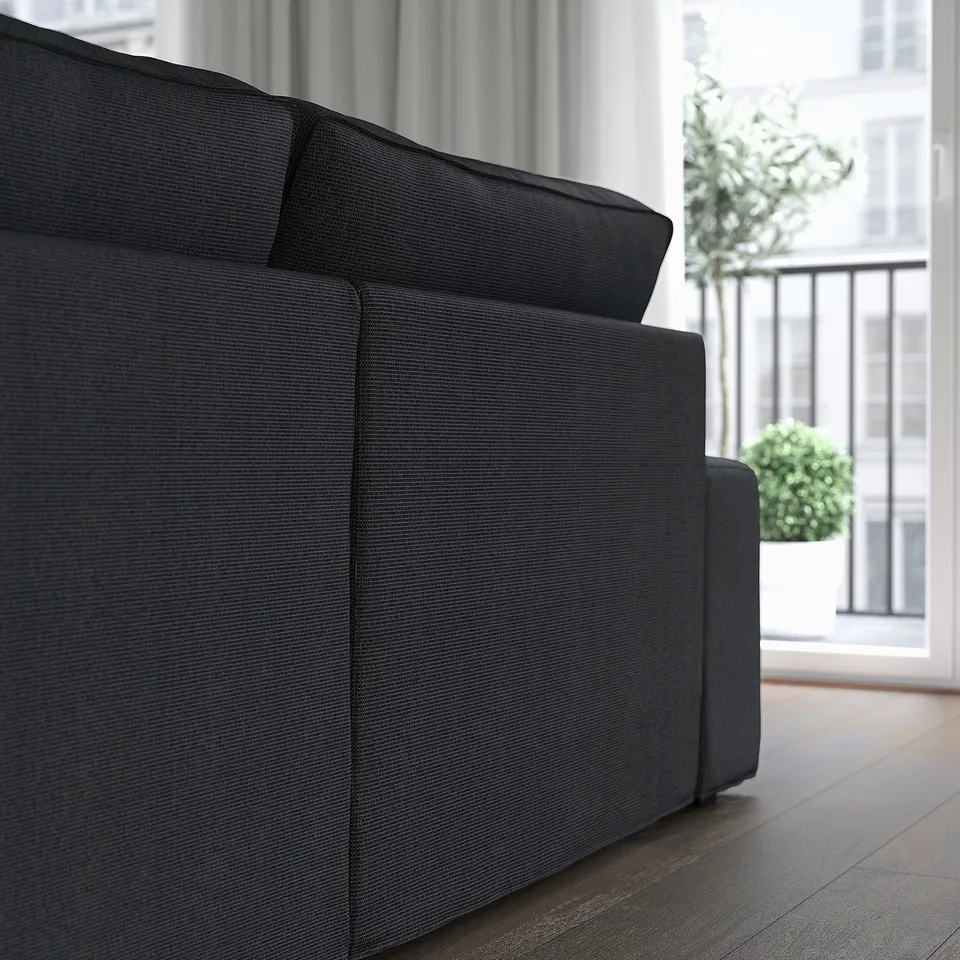 KIVIK dark grey sofa, deep seats, removable arms.