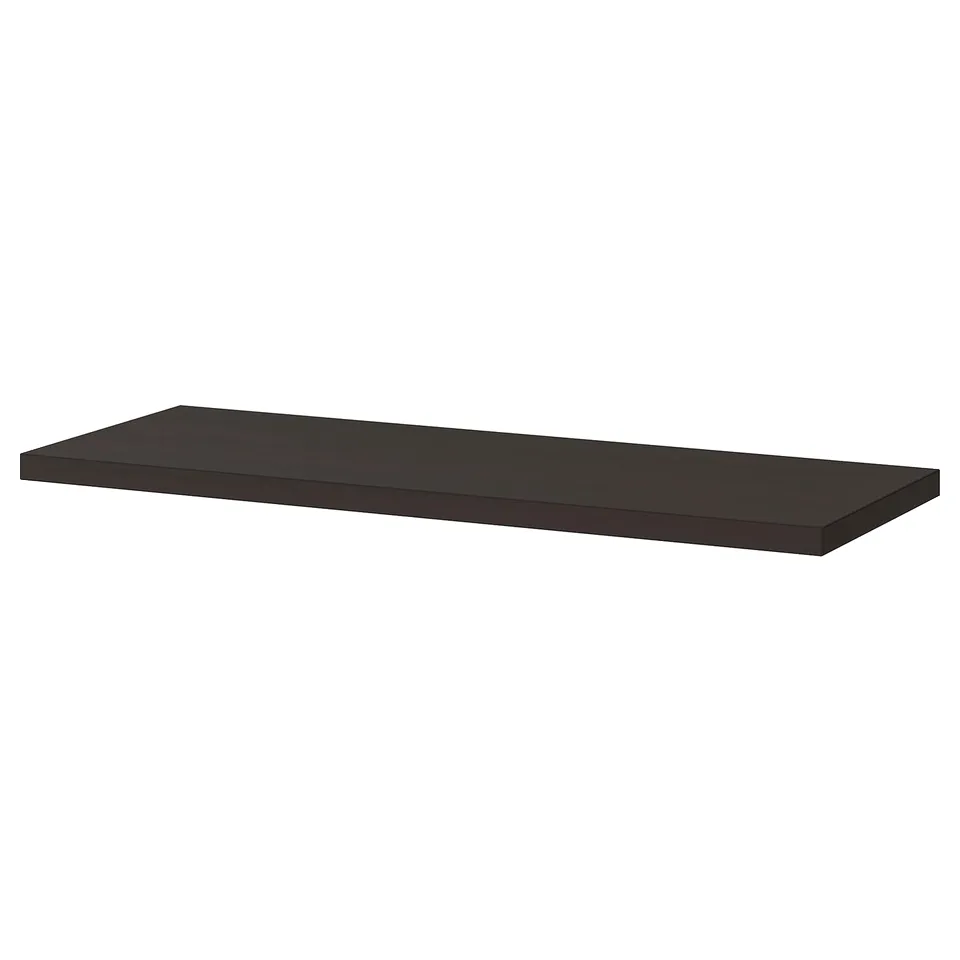 BERGSHULT wall shelf, dark brown, rectangular, sleek design.